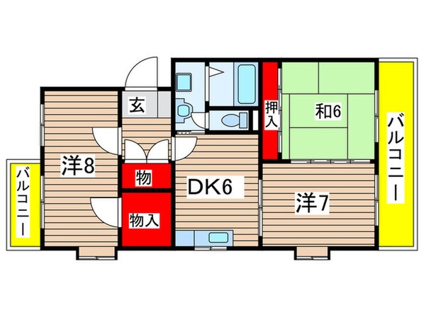 テラス台町の物件間取画像